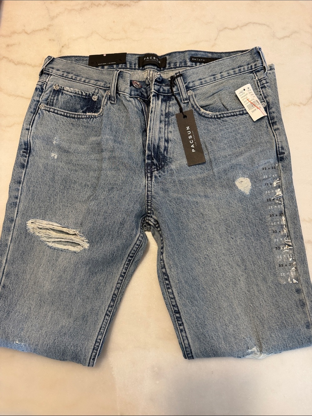 PacSun Light Blue Relaxed Distressed Men’s Denim Jeans